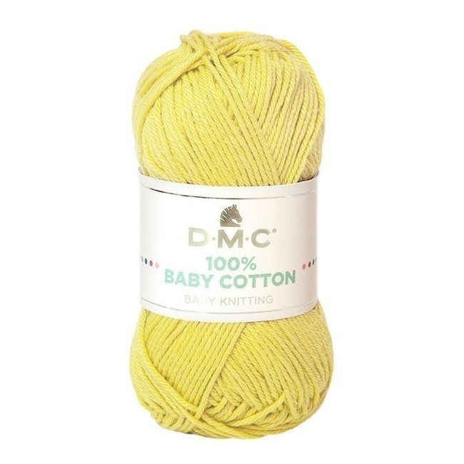 Vista frontal del baby Cotton 100% da 50 g - DMC en stock