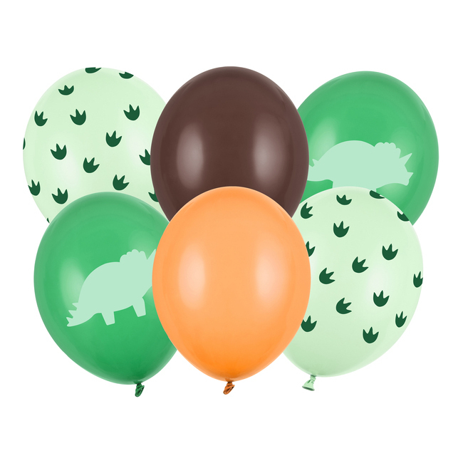 Palloncini verdi a forma di dinosauro da 30 cm - 6 unità per 3,00 €