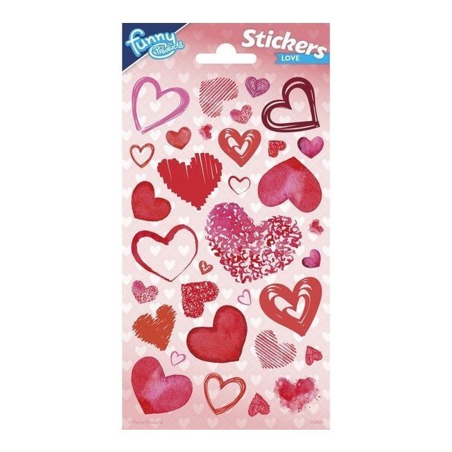 Adesivi a forma di cuore per San Valentino - 1 foglio per 1,00 €