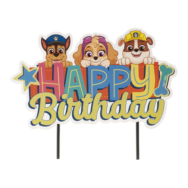 Topper di buon compleanno Paw Patrol - Dekora per 3,75 €