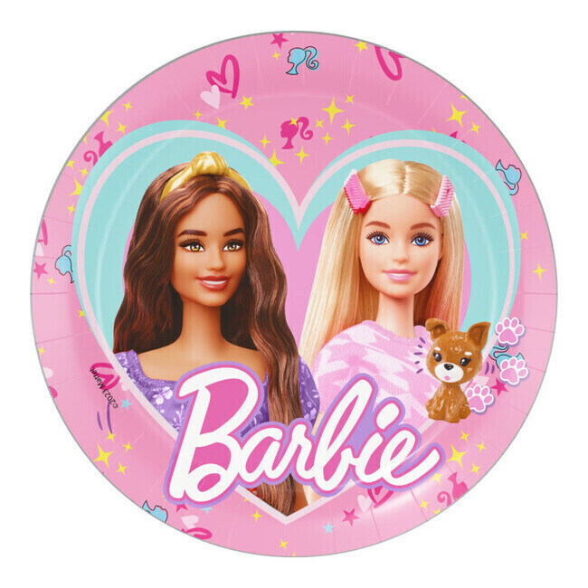 Piatti Barbie 18 cm - 8 pezzi. per 3,00 €