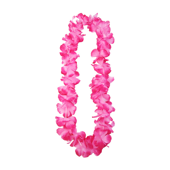 Collana hawaiana con fiori rosa per 1,00 €