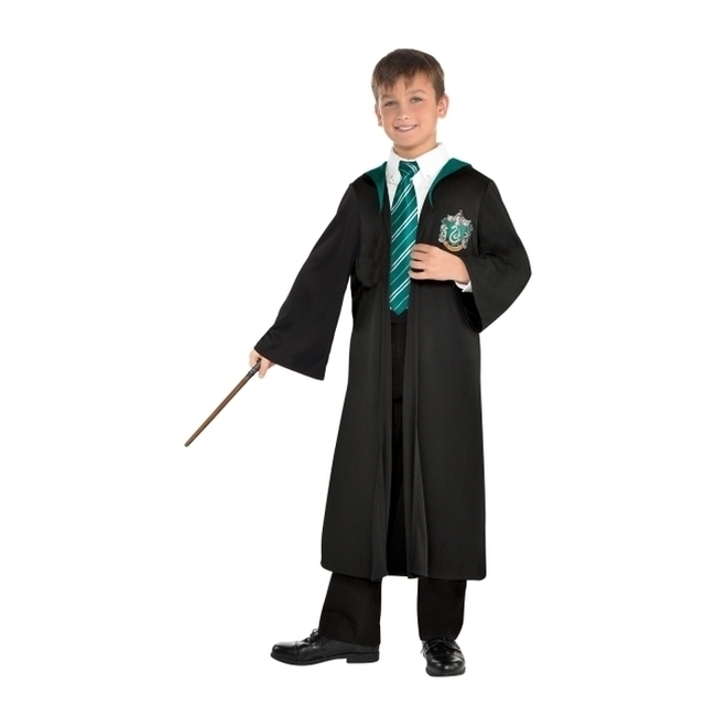 Vista delantera del costume da Harry Potter Serpeverde infantile en stock