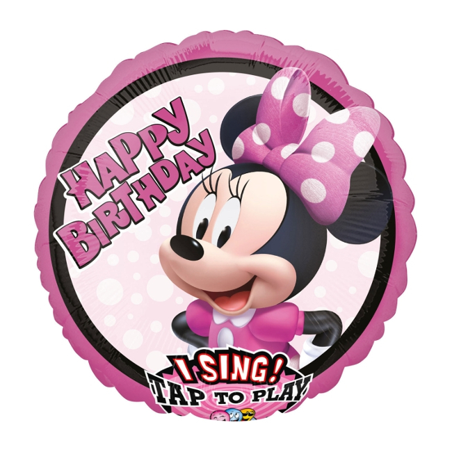 Palloncino Minnie Mouse con musica Happy Birthday 71 cm