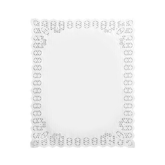 Centrino rettangolare di carta bianca 37 x 44 cm - 100 pz. per 6,75 €