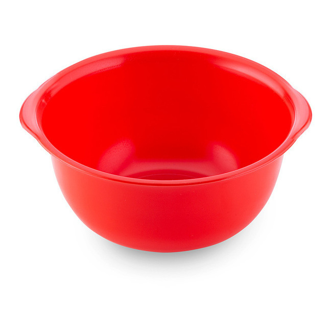 Ciotola in plastica rossa con manici, 16 x 8 cm - Dekora per 6,75 €