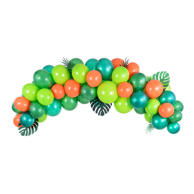 Ghirlanda di palloncini verdi e arancioni 2 m - PartyDeco - 61 unità per  22,00 €