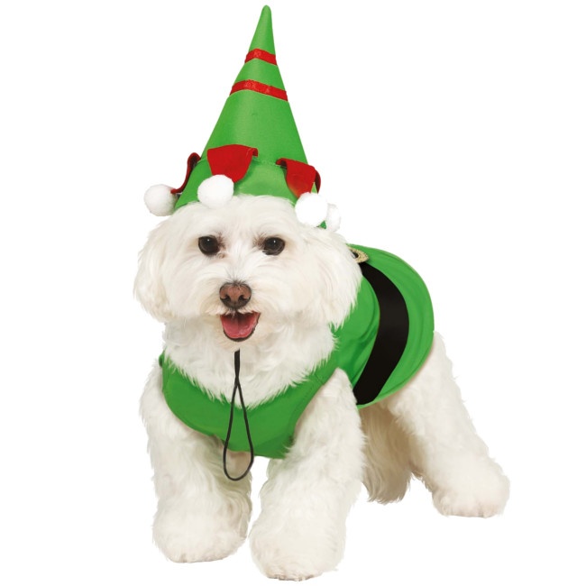 Foto lateral/trasera del modelo de Costume elfo per cane