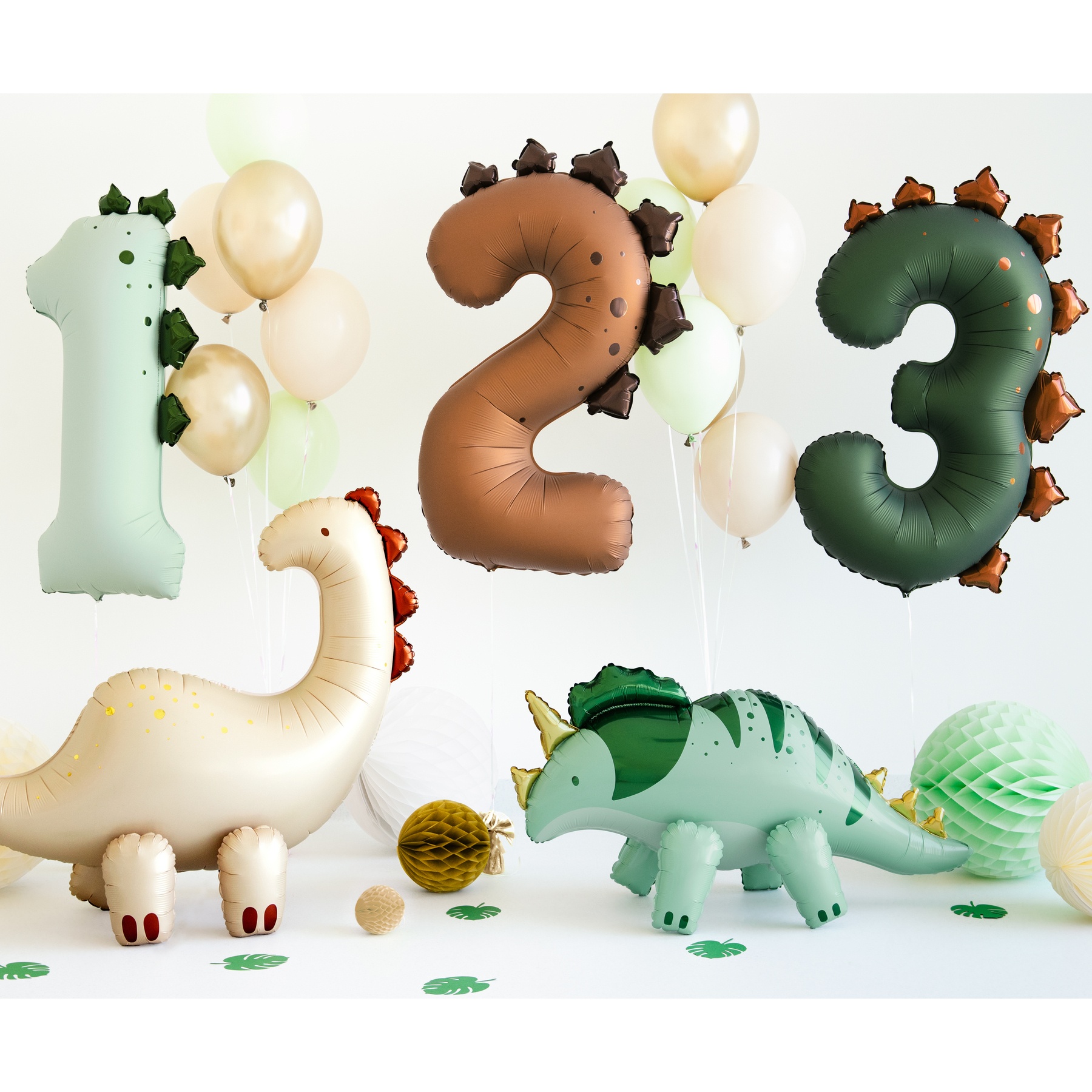 Palloncino a numero dinosauro da 92 cm - PartyDeco - 1 pezzo - 4