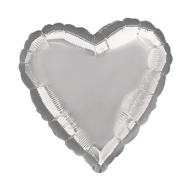 Palloncino a forma di cuore colorato di 45 cm - Anagram - 1 unità