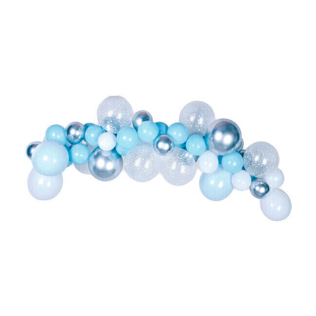 Ghirlanda di palloncini organici in due colori e argentati - 53 pezzi