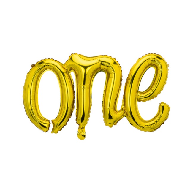 Palloncino lettere One di 66 x 37 cm - PartyDeco