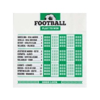Tovaglioli Calcio schedina da 16,5 x 16,5 cm - 30 unità