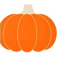 Tovaglioli a forma di zucca 16 x 13 cm - 20 pezzi