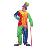 Costume clown con cappello da uomo