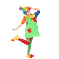 Costume clown con cappello da donna