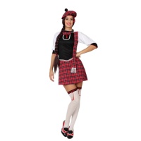 Costume scozzese con basco da donna
