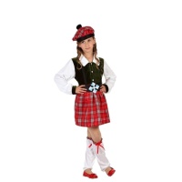 Costume scozzese con basco da bambina