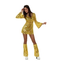 Costume dorato stile disco da donna