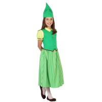 Costume folletto verde da bambina