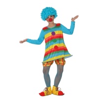 Costume clown a righe da bambina