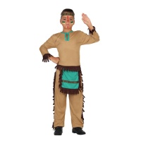Costume azzurro nativo americano da bambino