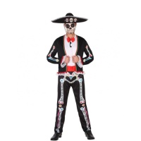 Costume di scheletro Catrina messicana per uomo
