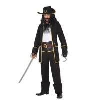 Costume pirata nero da uomo