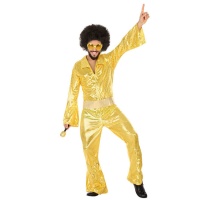 Costume dorato stile disco da uomo