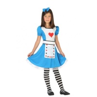 Costume Alice con simboli carte da bambina