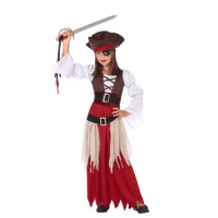 Costume da pirata dei mari da bambina