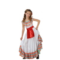 Costume messicano a righe da bambina