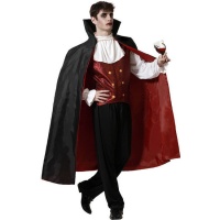 Costume conte vampiro con mantello da uomo
