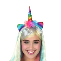 Cerchietto multicolore a unicorno