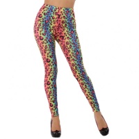 Leggins leopardati colorati