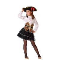 Costume da pirata nero da bambina