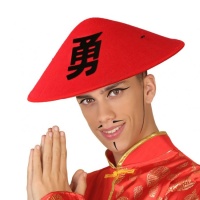 Cappello cinese rosso - 34 cm