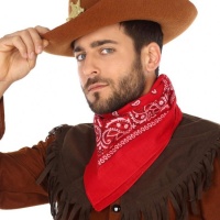 Fazzoletto cowboy rosso - 55 x 55 cm