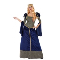 Costume da donna medievale blu per donna