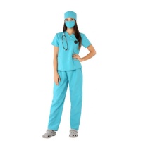 Costume da medico chirurgo con mascherina per adulta
