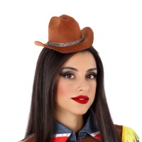 Cappello da cowboy mini marrone