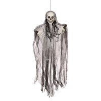 Figura scheletro fantasma con dreadlocks appeso - 91 cm