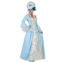 Costume cortigiana blu da donna