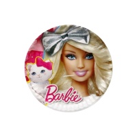 Piatti Barbie rosa 22,5 cm - 5 unità