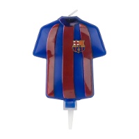 Candela a forma di maglia del FC Barcelona