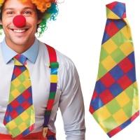 Cravatta multicolore da clown