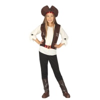 Costume da pirata con cappello da bambina