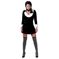 Costume della ragazza della famiglia macabra con abito per adulta