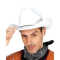 Cappello da cowboy bianco - 57 cm