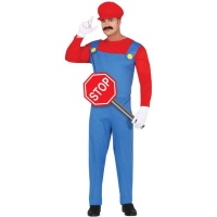 Costume da idraulico rosso per adulti